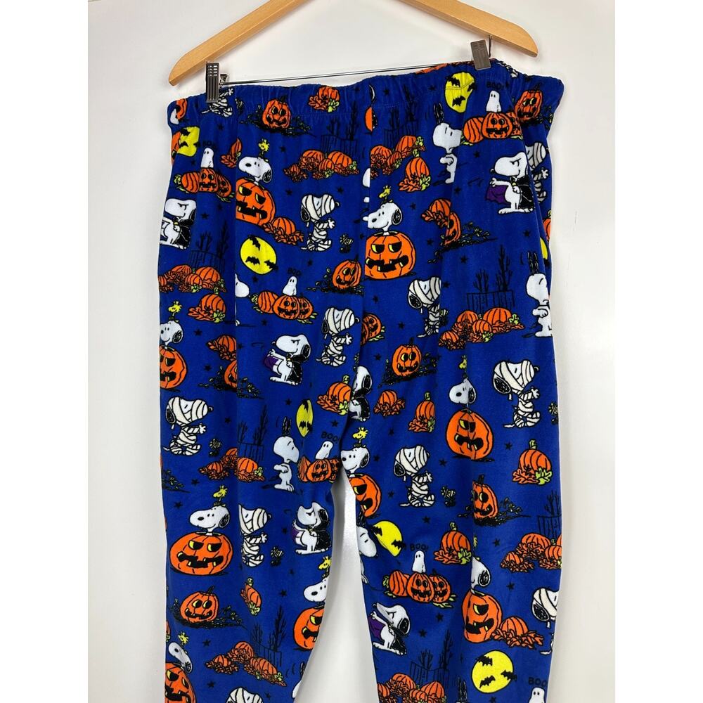 Snoopy Peanuts Pajama Pants Halloween Pumpkin Jogger Plush Pj Sleep Women's XL - Picture 9 of 12